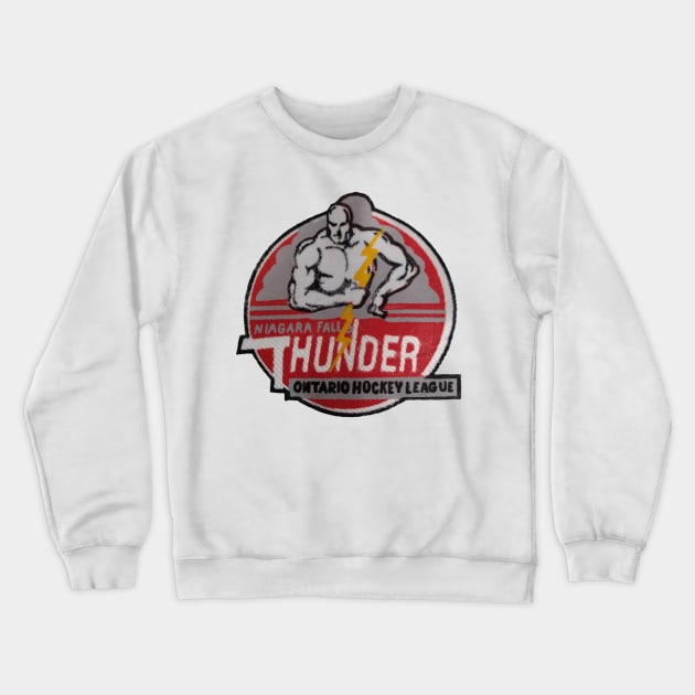 Niagara Falls Thunder OHL Hockey Team Jersey Alternate Logo Crewneck Sweatshirt by DirtyD